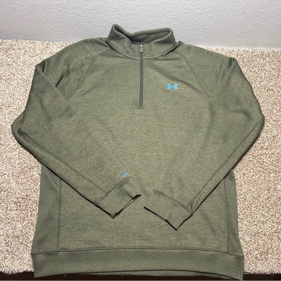 Under Armour Other - Under Armour Men’s 2XL Coldgear Storm Green Half-Zip Pullover